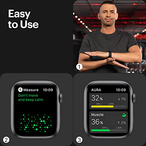 AURA Strap 2 Compatible w Apple Watch – for Body Fat, BMI & Weight Loss - Body Composion AURA StrapAu supplements