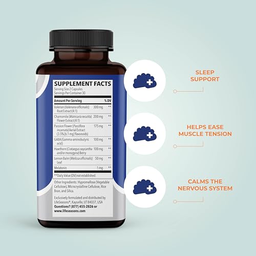 Rest-ZZZ - Powerful Sleep Support Supplement - Fall Asleep & Stay Asleep - Calms Nervous System LifeSeasonsAu supplements