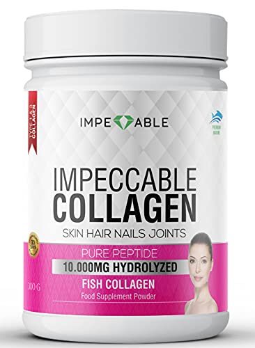 IMPECCABLE Collagen Premium 10.000 mg Pure peptide hydrolyzed Marine Collagen Powder ImpeccableAu supplements