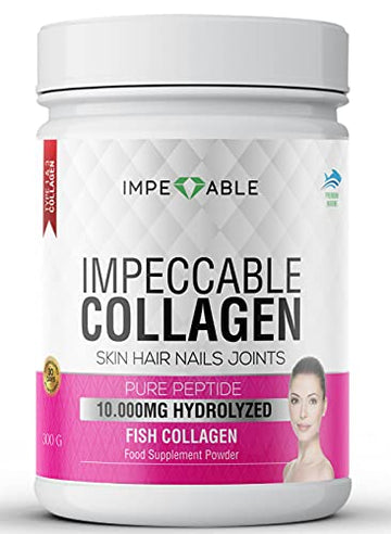 IMPECCABLE Collagen Premium 10.000 mg Pure peptide hydrolyzed Marine Collagen Powder ImpeccableAu supplements