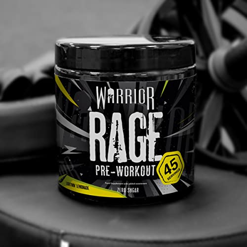 Warrior - RAGE Pre Workout Powder – Lightnin’ Lemonade 392g, WA-RG-045-01 WarriorAu supplements