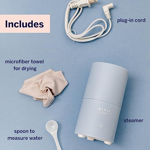 Pixie Menstrual Cup & Disc Steamer Sterilizer 2.0 - Kills 99.9% of Germs with Cleaner Steam Pixie CupAu supplements