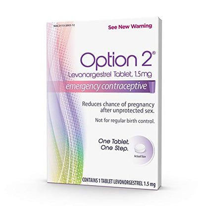 Option 2, Compare to Plan B | Emergency Contraceptive | Morning After Pill, 1 Tablet Option 2US supplements