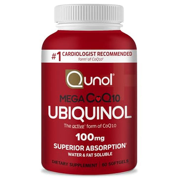 Qunol Ubiquinol CoQ10 100mg Softgels, Qunol Mega Ubiquinol 100mg - Superior Absorpti QunolUS supplements