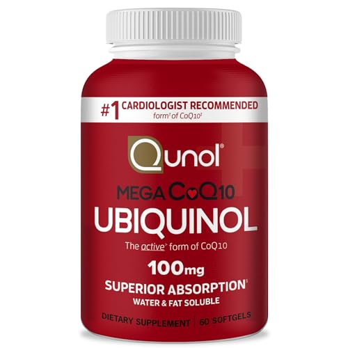 Qunol Ubiquinol CoQ10 100mg Softgels, Qunol Mega Ubiquinol 100mg - Superior Absorpti QunolUS supplements