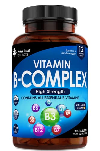 Vitamin B Complex - 365 Small Tablets (One Year Supply) High Strength All 8 B Vitamins NEW LEAF PRODUCTSUS supplements