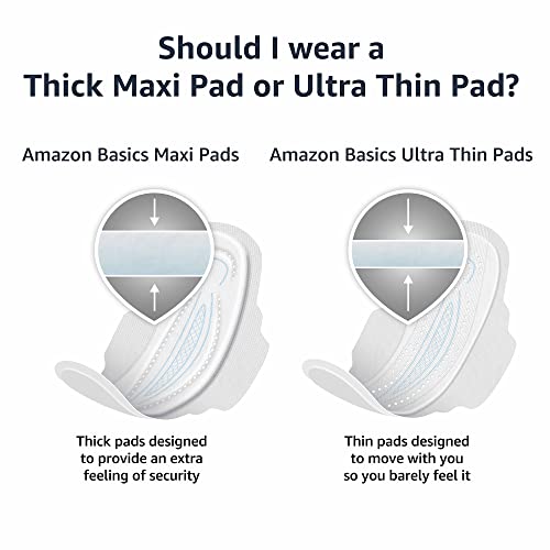 Amazon Basics Thick Maxi Pads with Flexi-Wings for Periods, Long Length, Super Absorbency Amazon BasicsAu supplements