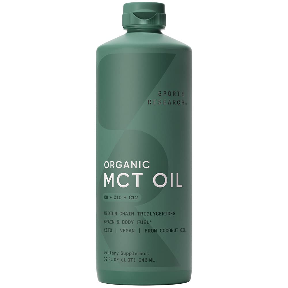 Sports Research Keto MCT Oil from Organic Coconuts - Fatty Acid Fuel for Body Sports ResearchAu supplements
