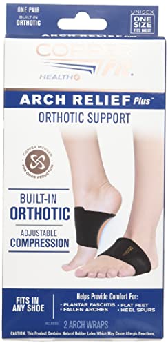 Copper Fit Health Unisex Arch Relief Plus with Built-In Orthotic (Pack of 12) Copper FitUS supplements