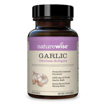 NatureWise Garlic Odorless Softgels 1500mg Support Teeth & Immune System Health NatureWiseAu supplements