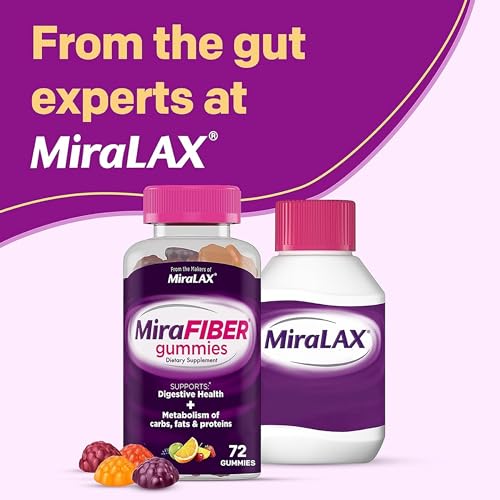 MiraLAX New MiraFIBER Gummies, 8g of Daily Prebiotic Fiber with B Vitamin MiraLAXAu supplements