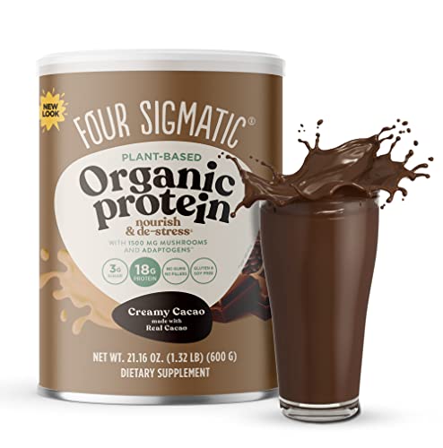 Four Sigmatic Organic Plant-Based Protein Powder Creamy Cacao Protein with Lion’s Mane Four SigmaticUS supplements