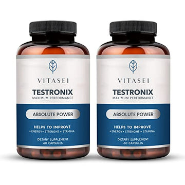 VITASEI Testronix Performance Supplement for Men - Energy and Muscle Supplements for Mens Health - 60 Capsules (Pack of 2) VITASEIAu supplements
