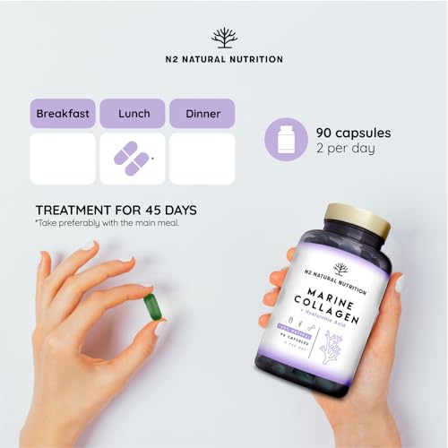 Marine Collagen with Hyaluronic Acid for Skin Care, Hair Care, Joints. Magnesium, Vitamin C. Hydrolysed Collagen Supplements N2 Natural NutritionAu supplements