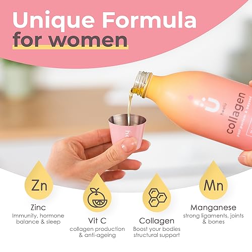 Collagen Supplements for Women, Highest-Dose 12000mg Liquid Collagen Peptides, Bovine Collagen HealuAu supplements