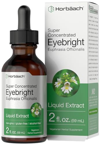 Eyebright Herb Supplement | 2 fl oz | Alcohol Free Drops | Super Concentrated Liquid HorbäachUS supplements