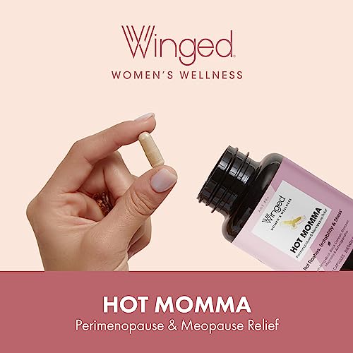 Winged Wellness Hot Momma, Perimenopause & Menopause Supplement - Vegan Menopause Winged WellnessUS supplements