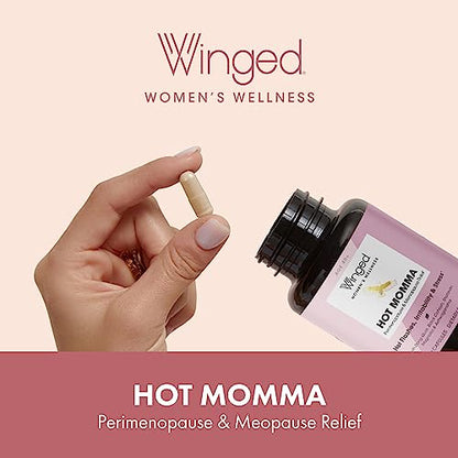 Winged Wellness Hot Momma, Perimenopause & Menopause Supplement - Vegan Menopause Winged WellnessUS supplements