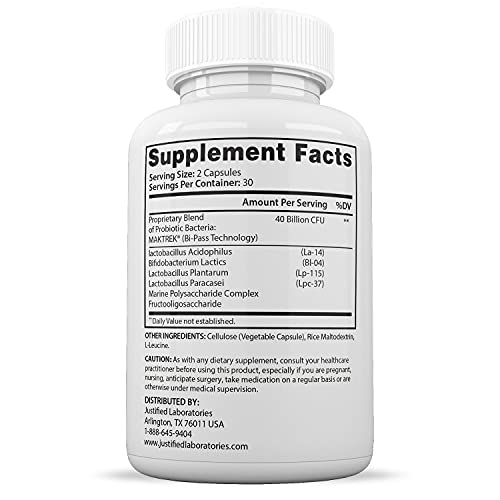 Justified Laboratories (2 Pack) Clear Nails Plus Max Pills 40 Billion CFU Probiotic Supports Justified LaboratoriesUS supplements