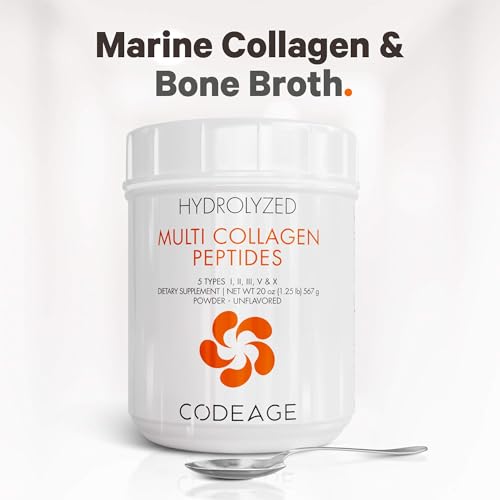 Code Age Multi-Collagen Protein Powder Hydrolyzed 20Oz All-in-One Super Bone Broth CodeageAu supplements