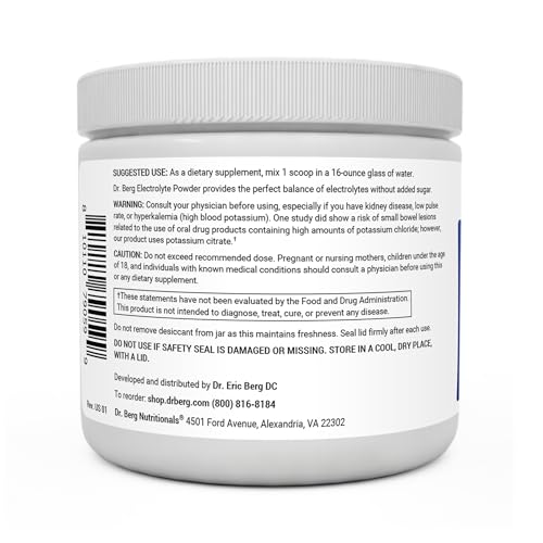 Dr. Berg Hydration Keto Electrolyte Powder - Enhanced w/ 1,000mg of Potassium Dr. Berg NutritionalsUS supplements