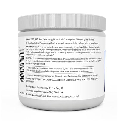 Dr. Berg Hydration Keto Electrolyte Powder - Enhanced w/ 1,000mg of Potassium Dr. Berg NutritionalsUS supplements