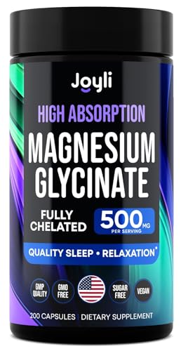 Magnesium Glycinate 500MG - Magnesium for Sleep - High Absorption Chelated Magnesiu JOYLI NutritionUS supplements