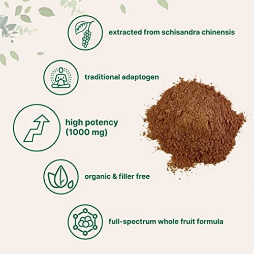 Organic Schisandra Extract Powder, 8 Ounce, Traditional Adaptogen and Filler Micro IngredientsUS supplements