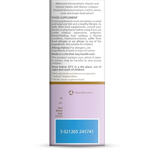 Perfectil Vitabiotics Multivitamin | Hair Growth and Thickening Formula | Supports Thicker, Healthy Hair | Vitamin D, E, Collagen, Biotin, and More PerfectilAu supplements