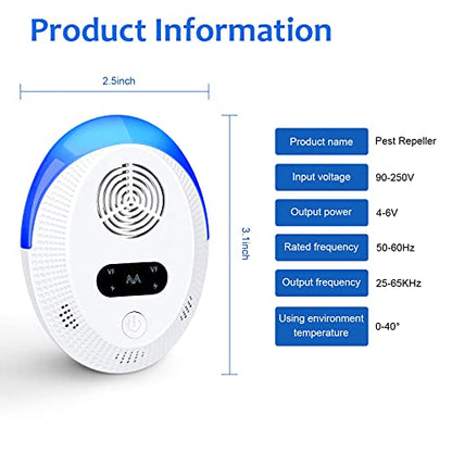 Ultrasonic Pest Repeller 6 Packs, Indoor Pest Control, Ultrasonic Pest Repell BectineUS supplements