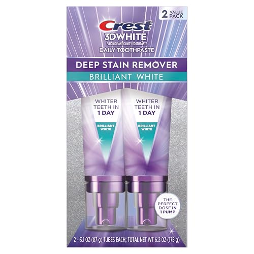 Crest 3DWhite Brilliance Deep Stain Remover Brilliant White Toothpaste - 3.1oz/2pk CrestAu supplements
