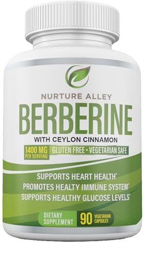 Nurture Alley Berberine Complex - Berberine HCL 1200mg Plus Organic Ceylon Cinnamon NURTURE ALLEYUS supplements
