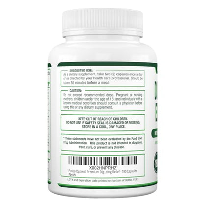 Purely Optimal Premium Digestive Enzymes Plus Prebiotics & Probiotics - for Better Digestio Purely OptimalUS supplements