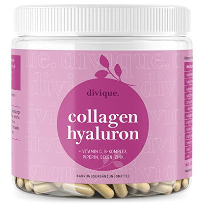 Collagen Capsules Divique Collagen Hyaluron 1500mg Collagen Peptides Type 1, 2, 3, 5, 10 DiviqueUS supplements