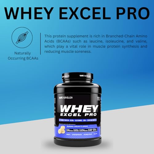 Out Angled Whey Excel Pro Whey Protein Powder Vanilla Flavour, 2kg, 66 Servings, High Protein Powder OUT ANGLEDAu supplements