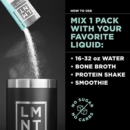 LMNT Zero-Sugar Electrolytes - Raw Unflavored Salt - Hydration Powder Packets Drink LMNTAu supplements