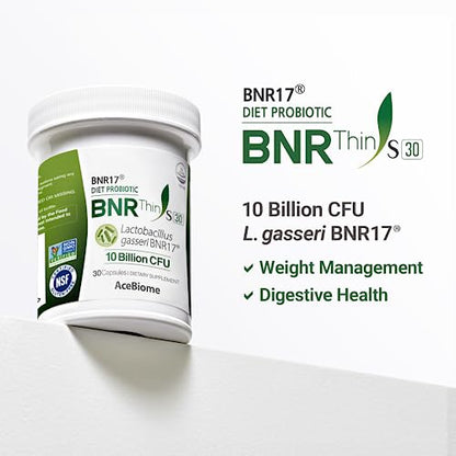 AceBiome BNRThin S30, Lactobacillus Gasseri BNR17, 10 Billion CFU Guaranteed AceBiomeUS supplements