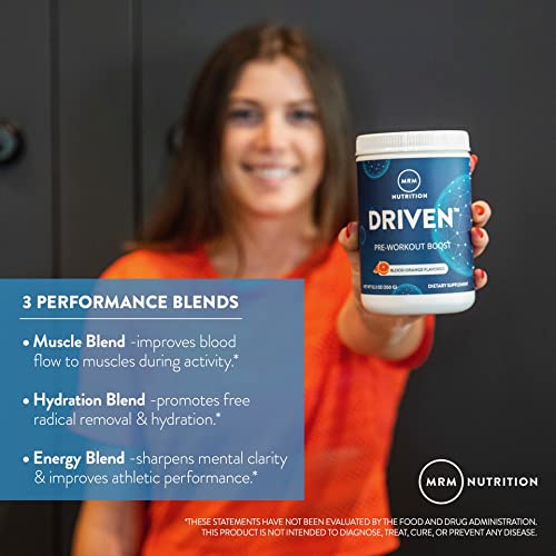 MRM Nutrition Driven Pre-Workout Powder | Strawberry Kiwi Flavored | 125mg Caffeine MRMAu supplements