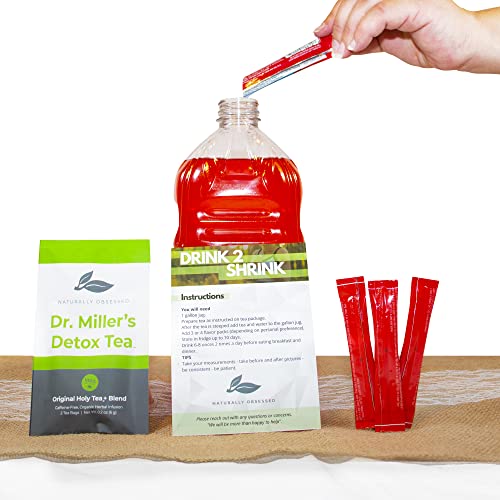Naturally Obsessed 4 Week DRINK2SHRINK Detox Tea Formula Flat Belly System Detox Kit Naturally ObsessedAu supplements