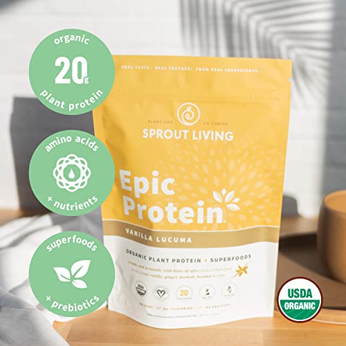 Sprout Living Epic Protein Vanilla Lucuma, 454 g Sprout LivingAu supplements