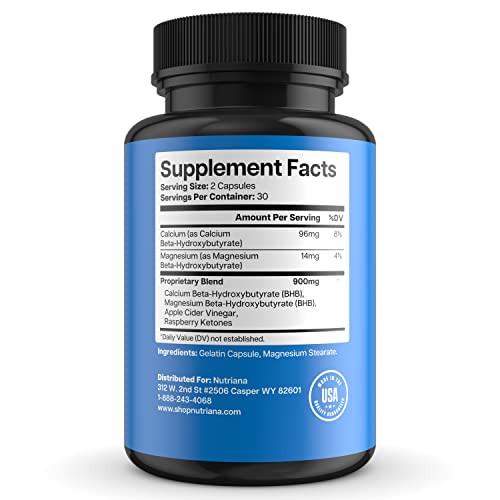 Keto BHB Exogenous Ketones for Men & Women - Keto Supplements for Mental Clarity NutrianaUS supplements