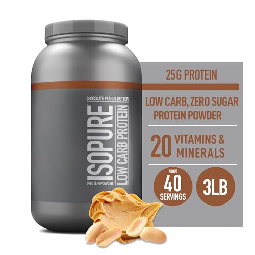 Isopure Protein Powder, Low Carb Whey Isolate with Vitamin C & Zinc for Immune Support, IsopureUS supplements