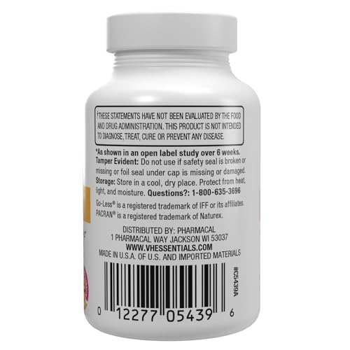 vH essentials Urinary Health & Bladder Control, Cranberry Extract, Prebiotics and Probiotics vH essentialsAu supplements