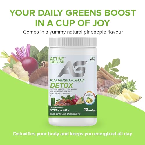 Active Green Pro - Detox Powder, Blend of Synergistic Liver Herbs, Reishi, Moringa Active Green ProUS supplements