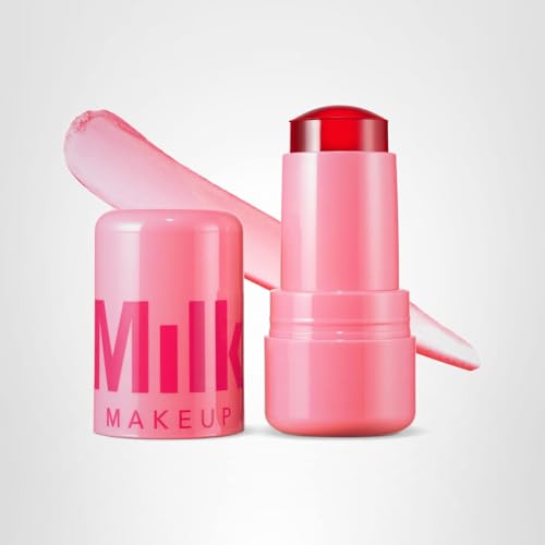 Milk Makeup Cooling Water Jelly Tint – Long-Lasting Sheer Lip + Cheek Stain with Firming Vegan Collagen + Hydrating Aloe – Transfer Proof, Buildable Lip Tint + Blush – Chill (Red), 0.17 oz Milk MakeupAu supplements