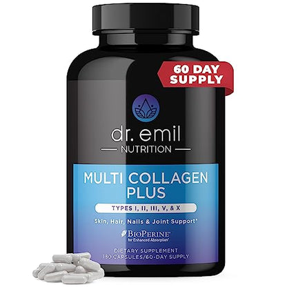 DR EMIL NUTRITION Multi Collagen Pills - 180 Capsules - Collagen Supplements to Support DR EMIL NUTRITIONUS supplements
