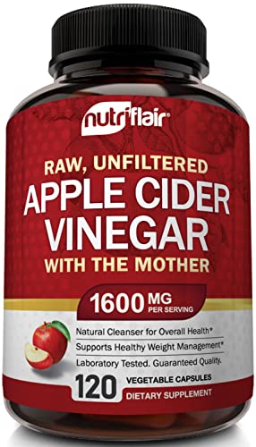 Apple Cider Vinegar Capsules with The Mother - 120 Vegan ACV Pills NutriFlairUS supplements