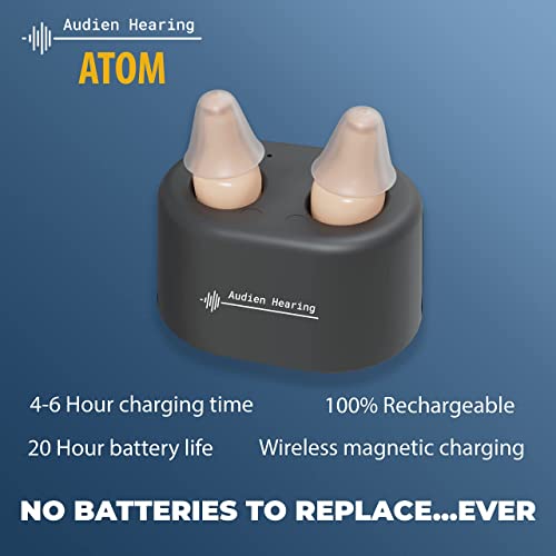 Audien ATOM Rechargeable Hearing Amplifier to Aid and Assist Hearing Audien HearingAu supplements