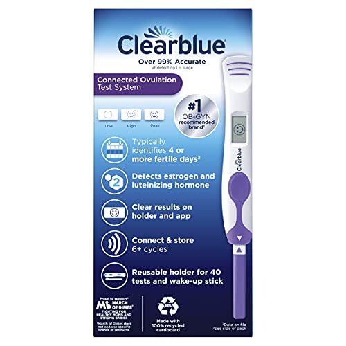 Clearblue Connected Ovulation Test System featuring Bluetooth connectivity and Advanced ClearblueUS supplements