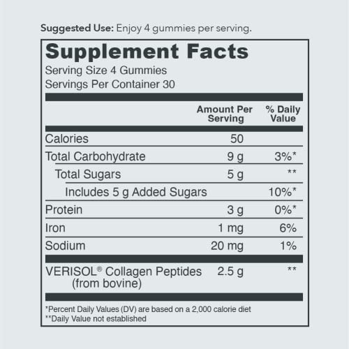 Vital Proteins Collagen Gummies, 2.5g of Clinically-Tested Collagen for Hair, Skin Vital ProteinsUS supplements